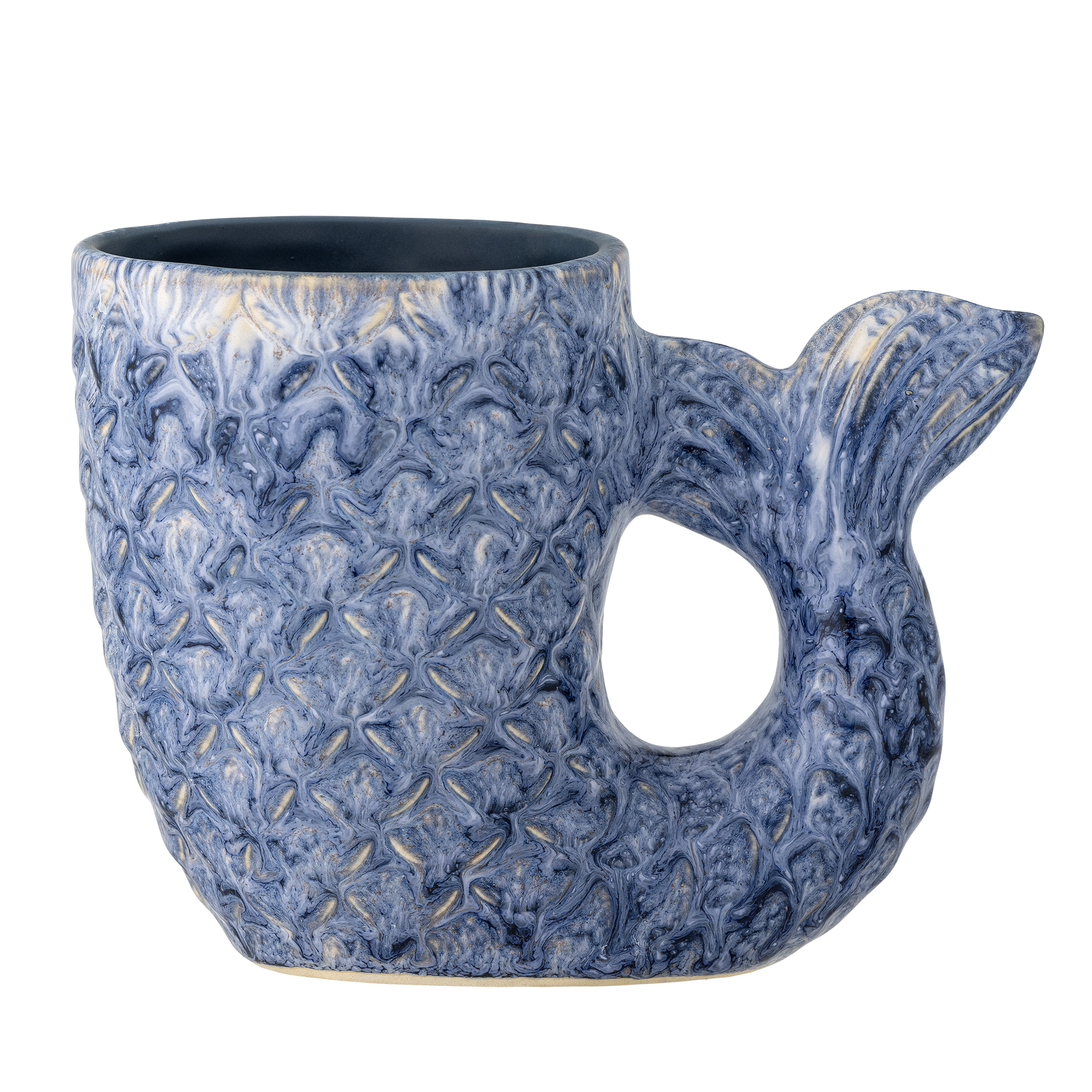 Ariella Vase, Blau, Steingut