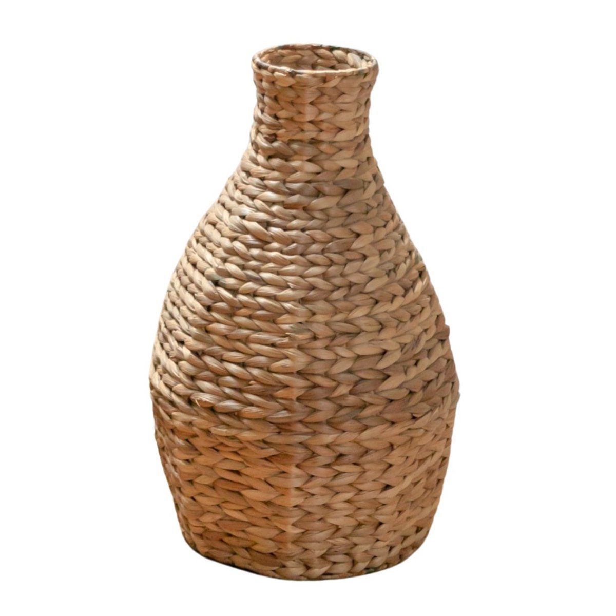 Geflochtene Boho Vase DAYANA natur aus Wasserhyazinthe