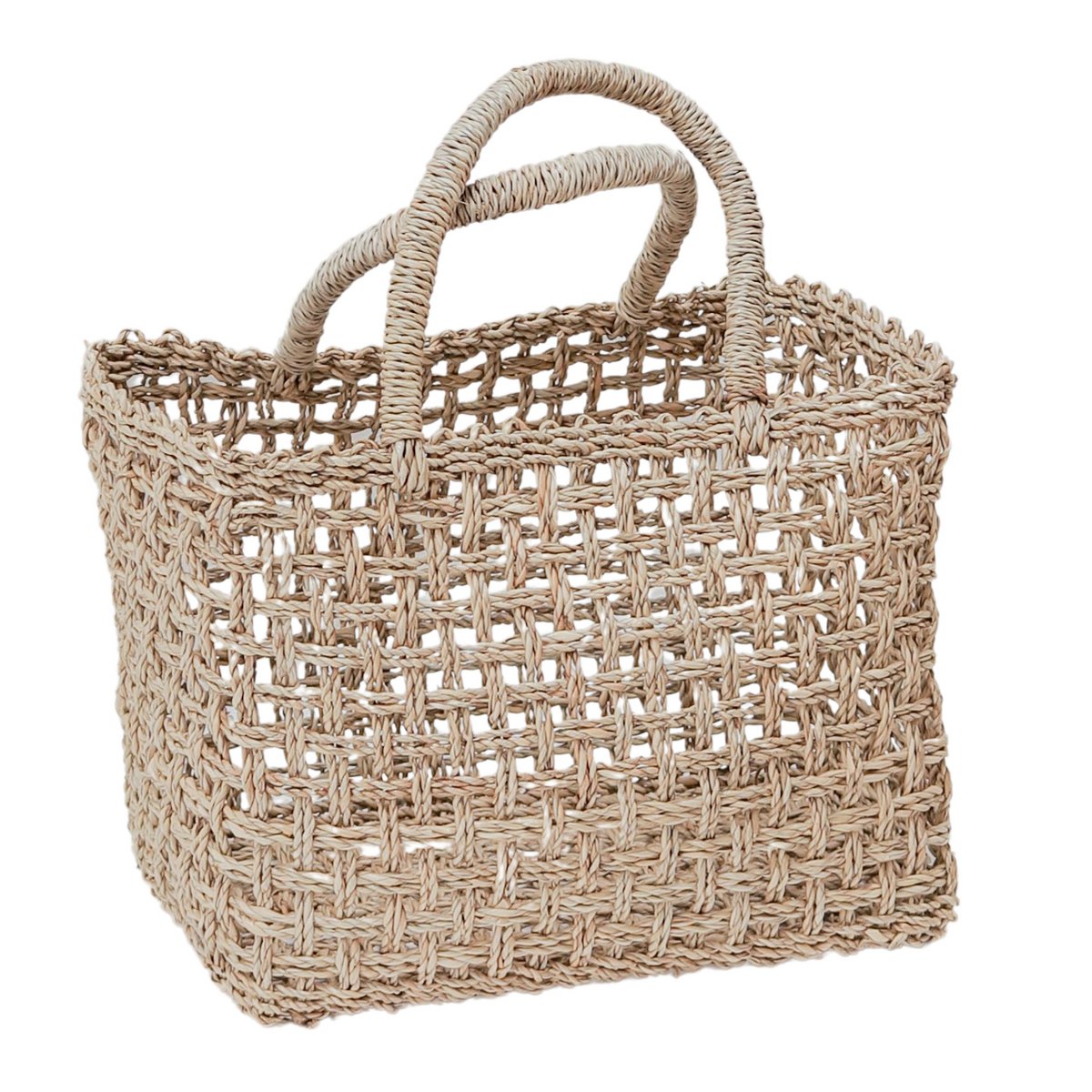 Einkaufstasche | Strandtasche MOYO aus gewebtem Seegras (2 Größen) Größe: S