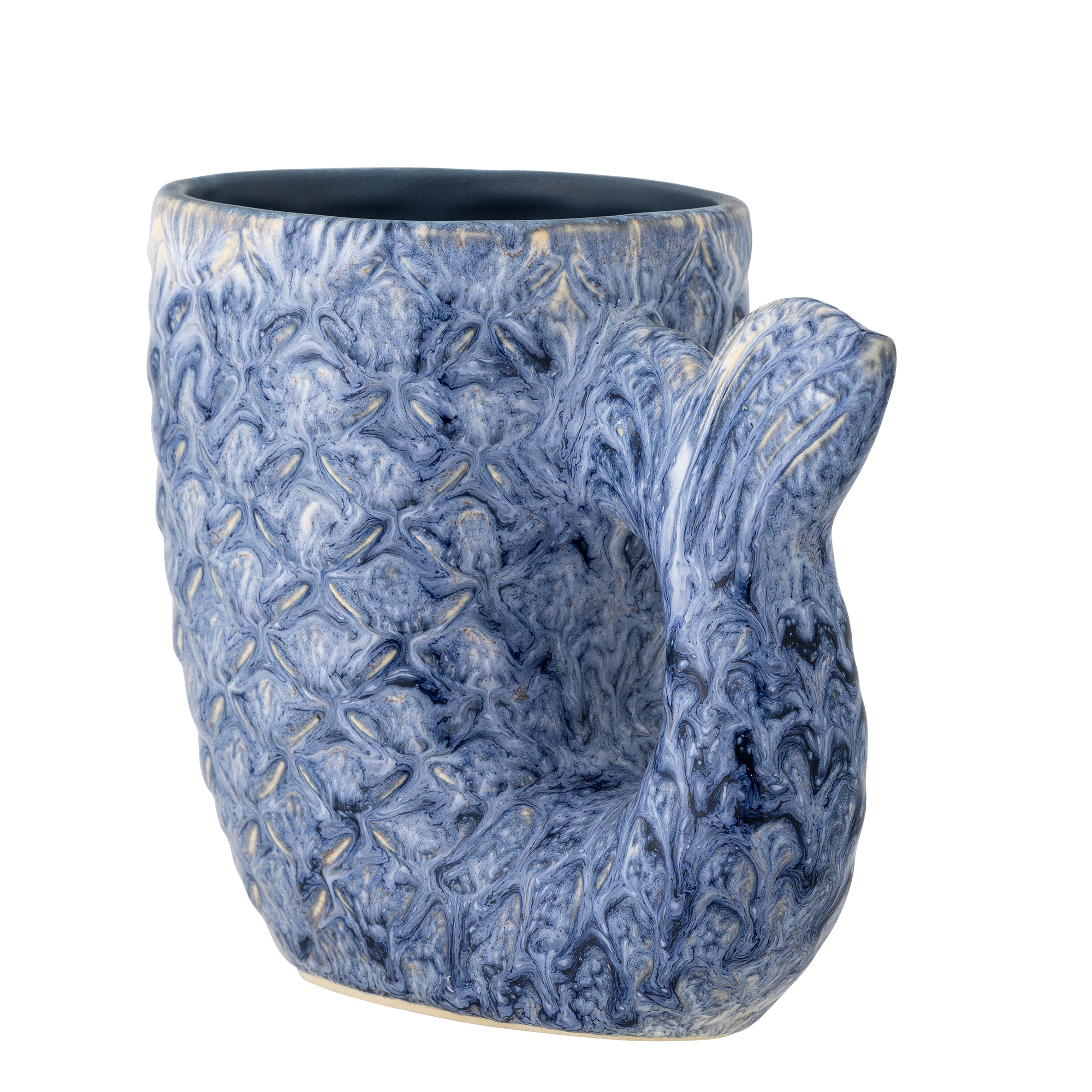 Ariella Vase, Blau, Steingut