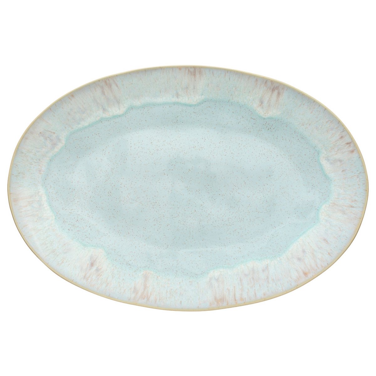 EIVISSA Oval platter 45cm Seeblau 